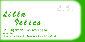 lilla velics business card